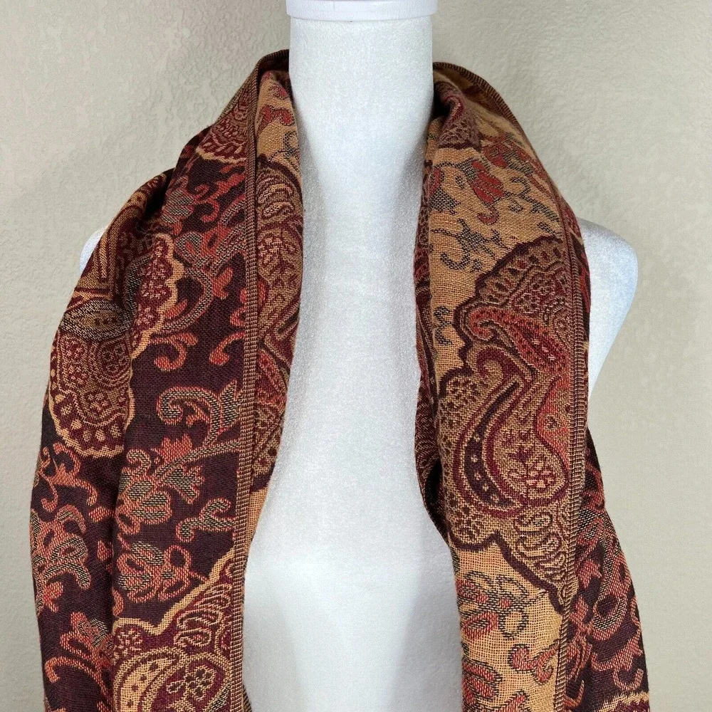 Fashion Outlined‎ Pashmina Paisley Scarf Shawl Wrap Multicolor One Size
